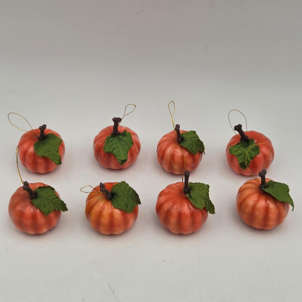 Set of 8 Vintage Mini Pumpkin Ornament